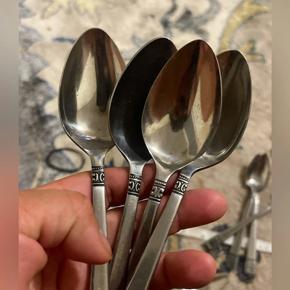 Set of 8 custom design stainless Japan spoons